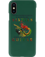 Load image into Gallery viewer, Never Underestimate A 60 Year Old Man Can Play A Guitar Phone case
