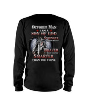 Load image into Gallery viewer, October Man Son Of God Birthday Meaningful Gift For Men Unisex Long Sleeve
