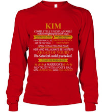 Load image into Gallery viewer, Kim Custom Name Gift A Warrior's Mentality With A Poet's Soul Unisex Long Sleeve
