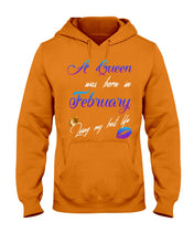 Load image into Gallery viewer, A Queen Was Born In February Birthday Gift Hoodie
