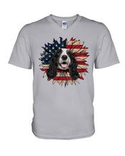 Load image into Gallery viewer, English Cocker Spaniel US Sunflower Gift For Dog Lovers Guys V-Neck
