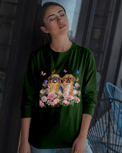 Load image into Gallery viewer, Pekingese With Peonies Gift For Dog Lovers Unisex Long Sleeve
