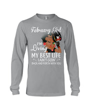 Load image into Gallery viewer, Betty Boop February Girl Living My Best Life Birthday Meaningful Gift Unisex Long Sleeve
