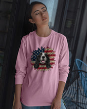 Load image into Gallery viewer, English Cocker Spaniel US Sunflower Gift For Dog Lovers Unisex Long Sleeve
