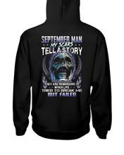 Load image into Gallery viewer, September Man My Scars Tell A Story They Are Reminders Of When Life Hoodie
