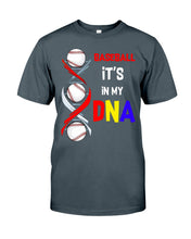 Load image into Gallery viewer, Baseball Be My DNA Gift For Sport Lovers Guys Tee
