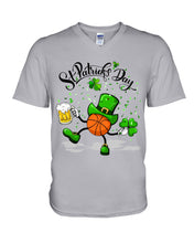 Load image into Gallery viewer, Basketball Saint Patrick's Day Gift For Basketball Lovers Guys V-Neck
