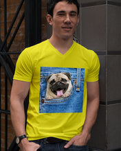 Load image into Gallery viewer, baby Pug In Denim Pocket Gift For Dog Lovers Guys V-Neck
