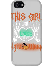 Load image into Gallery viewer, This Girl Loves Halloween Gift For Girls Phone case
