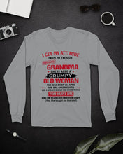 Load image into Gallery viewer, I Get My Attitude From My Freakin' Awesome Grandma Who Was Born In April Unisex Long Sleeve
