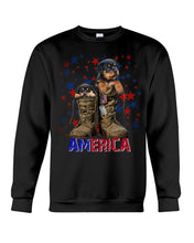 Load image into Gallery viewer, Rottweiler Shoes Armerican Army Gift For Dog Lovers Sweatshirt
