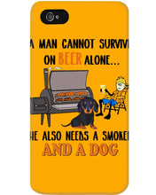 Load image into Gallery viewer, A Man Loves Beer And Dachshund Gift For Dog Lovers Phone case

