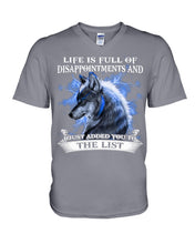 Load image into Gallery viewer, Life Is Full Of Disappointment And I Added You To The List Guys V-Neck
