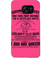 Load image into Gallery viewer, A Spoiled Wife Of An October Grumpy Old Man Birthday Meaningful Gift Phone case
