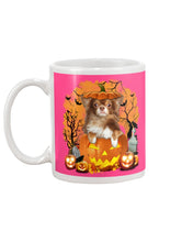 Load image into Gallery viewer, Chihuahua Book Pumpkin Halloween Gift For Dog Lovers Mug
