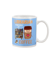 Load image into Gallery viewer, Librarian Powered By Coffee  Custom Design For Book Lovers Mug
