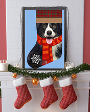 Load image into Gallery viewer, Santa Border Collie In Stock Gift For Dog Lovers Vertical Poster
