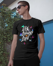 Load image into Gallery viewer, Butterfly Live Laugh Love Gift For Lover Guys Tee
