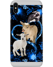 Load image into Gallery viewer, Lovely Phone Case Twinkling Blue Heart Gift For Goat Lovers Phone case
