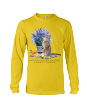 Load image into Gallery viewer, Cat With Coffee Is The Satisfaction Gift For Cat Lovers Unisex Long Sleeve
