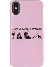 Load image into Gallery viewer, Simple Woman Loves Wine Camping Shoes And Climbing Phone case
