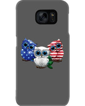 Load image into Gallery viewer, Lovely Phone Case Three Owl With US Flag Gift For Owl Lovers Phone case
