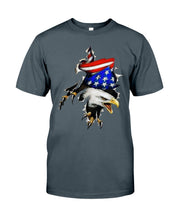 Load image into Gallery viewer, Eagle Giant Scratch USA Flag Gift For Women Guys Tee

