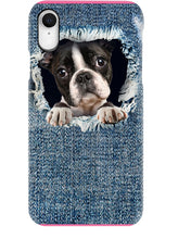 Load image into Gallery viewer, Blue Phone Case With Hole Gift For Boston Terrier Lovers Phone case
