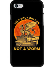 Load image into Gallery viewer, I'm A Book Dragon Not A Worm Gift For Dragon Lovers Phone case
