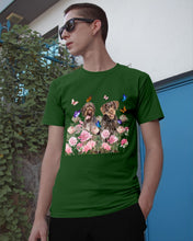 Load image into Gallery viewer, German Wirehaired Pointer With Peonies Gift For Dog Lovers Guys Tee
