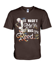 Load image into Gallery viewer, It Wasn't Me It Was My Reed Custom Design For Music Instrument  Lovers Guys V-Neck
