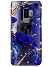 Load image into Gallery viewer, Black Cat Glorious Roses And Butterflies Gift For Cat Lovers Phone case
