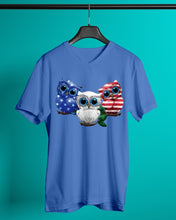 Load image into Gallery viewer, Lovely Phone Case Three Owl With US Flag Gift For Owl Lovers Guys V-Neck
