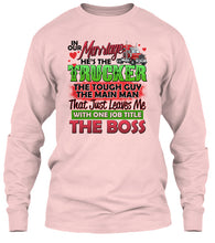 Load image into Gallery viewer, In Our Marriage He's The Trucker Meaningful Gift For Family Unisex Long Sleeve
