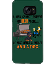 Load image into Gallery viewer, A Man Loves Beer And Dachshund Gift For Dog Lovers Phone case
