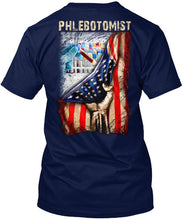 Load image into Gallery viewer, Philebotomist American Flag Special Custom Design Personalized Job Gift Guys Tee
