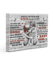 Load image into Gallery viewer, Never Feel That You Are Alone Hugging Daughter Dad Gift For Daughter Matte Canvas
