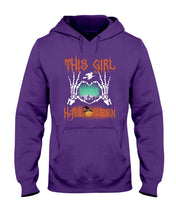 Load image into Gallery viewer, This Girl Loves Halloween Gift For Girls Hoodie
