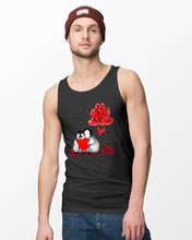 Load image into Gallery viewer, Penguin Forever Love With Red Heart Balloon Gift For Penguin Lovers Unisex Tank Top
