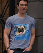 Load image into Gallery viewer, baby Pug In Denim Pocket Gift For Dog Lovers Guys V-Neck
