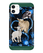 Load image into Gallery viewer, Lovely Phone Case Twinkling Blue Heart Gift For Goat Lovers Phone case
