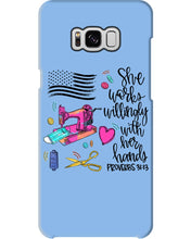 Load image into Gallery viewer, She Works Willingly With Her Hands Gift For Sew Lovers Phone case
