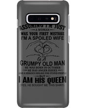 Load image into Gallery viewer, A Spoiled Wife Of An October Grumpy Old Man Birthday Meaningful Gift Phone case
