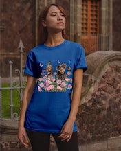 Load image into Gallery viewer, German Wirehaired Pointer With Peonies Gift For Dog Lovers Guys Tee

