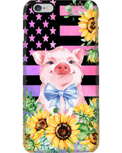 Load image into Gallery viewer, Pig America Flag Sunflower Special Custom Design Phone case
