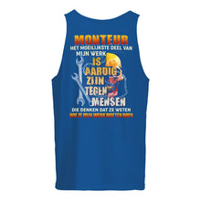 Load image into Gallery viewer, Het Moeilijkste Deel Van Mijn Werk Is Aardig Zijn Tegen Mensen Unisex Tank Top

