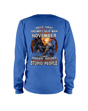 Load image into Gallery viewer, Walk Away I Am A Grumpy Old Man Who Was Born In November Birthday Gift Unisex Long Sleeve
