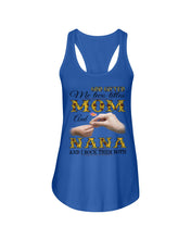 Load image into Gallery viewer, God Gifted Me Two Titles Mom And Nana And I Rock Them Both Ladies Flowy Tank
