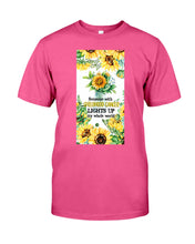 Load image into Gallery viewer, Someone With Childhood Cancer Lights Up My Whole World Trending Guys Tee

