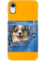 Load image into Gallery viewer, Australian Shepherd In Denim Pocket Gift For Dog Lovers Phone case
